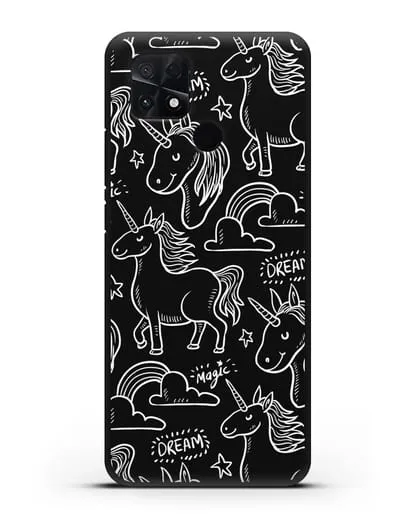 Чехол с дизайном Волшебный единорог силиконовый для Xiaomi Poco C40