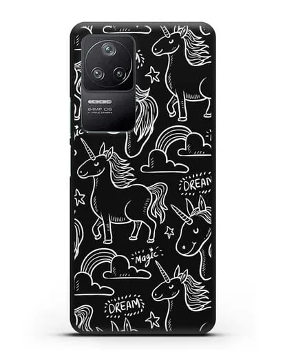 Чехол с дизайном Волшебный единорог силиконовый для Xiaomi Poco F4