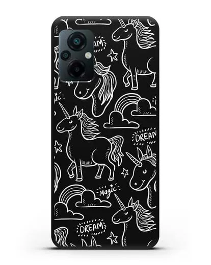 Чехол с дизайном Волшебный единорог силиконовый для Xiaomi Poco M5