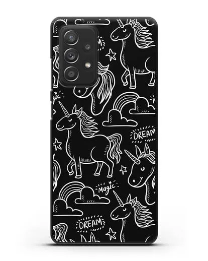 Чехол с дизайном Волшебный единорог силиконовый для Samsung Galaxy A53