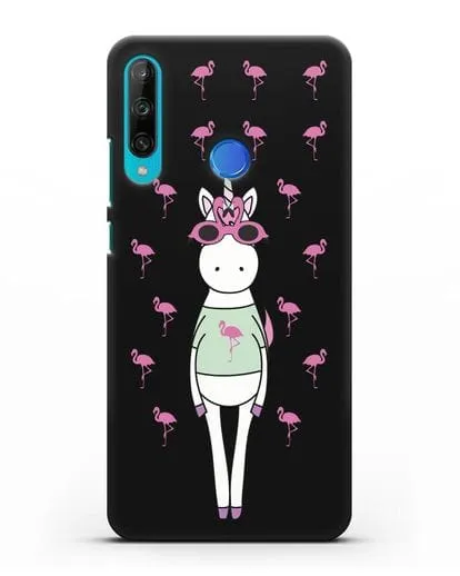 Чехол с иллюстрацией Единорог и фламинго силиконовый для Honor 9C
