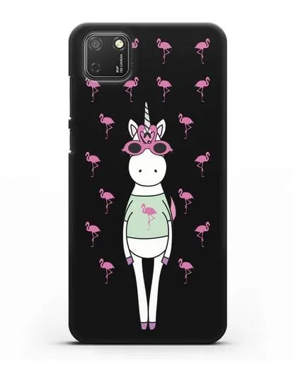 Чехол с иллюстрацией Единорог и фламинго силиконовый для Honor 9S