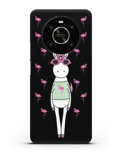 Чехол с иллюстрацией Единорог и фламинго силиконовый для Honor X9