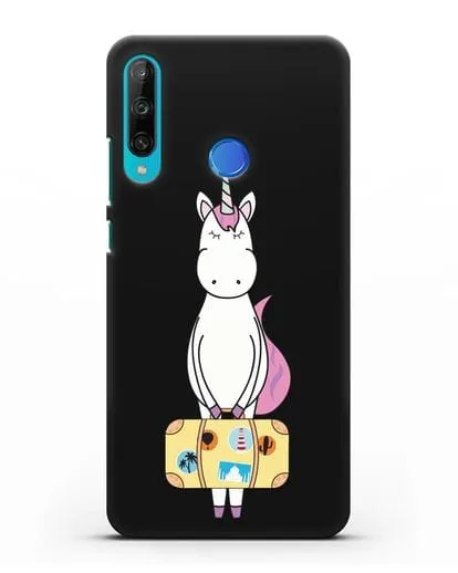 Чехол с дизайном Единорог с чемоданом для путешествий силиконовый для Honor 9C