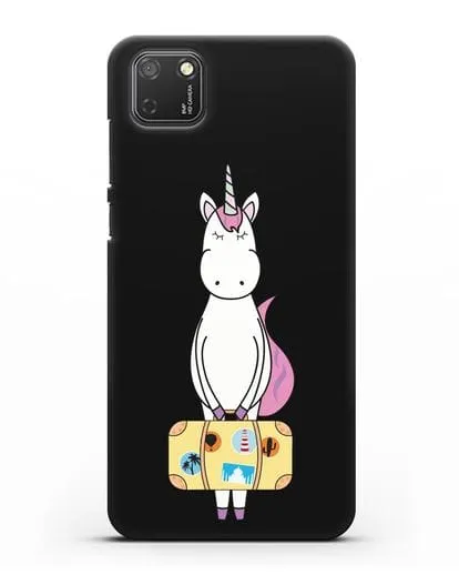 Чехол с дизайном Единорог с чемоданом для путешествий силиконовый для Honor 9S