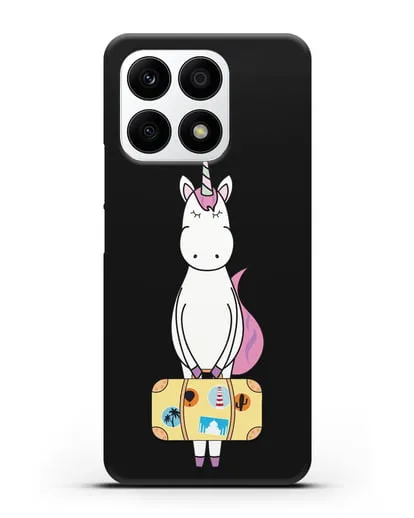 Чехол с дизайном Единорог с чемоданом для путешествий силиконовый для Honor X8a