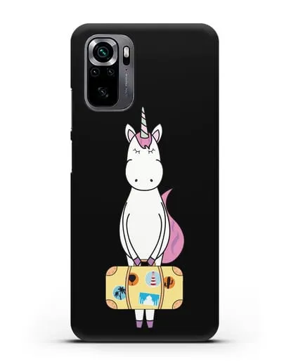 Чехол с дизайном Единорог с чемоданом для путешествий силиконовый для Xiaomi Poco M5s