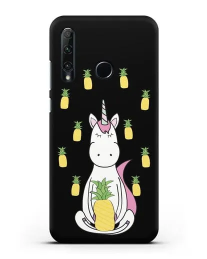 Чехол с рисунком Единорог и ананасы силиконовый для Honor 20e