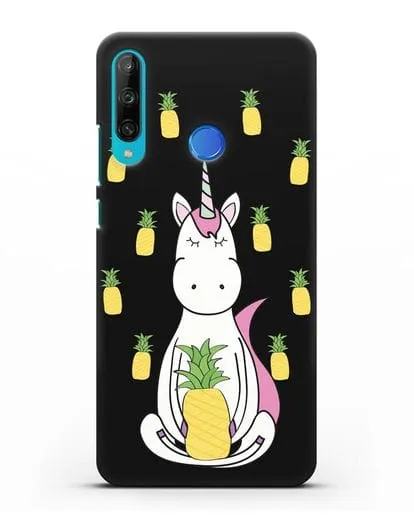 Чехол с рисунком Единорог и ананасы силиконовый для Honor 9C