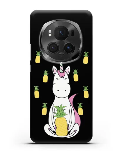 Чехол с рисунком Единорог и ананасы силиконовый для Honor Magic 6 Pro