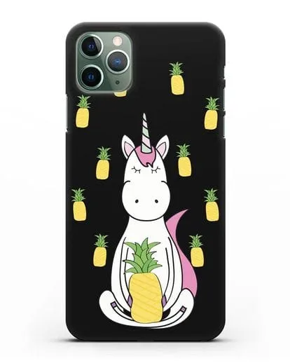 Чехол с рисунком Единорог и ананасы силиконовый для iPhone 11 Pro