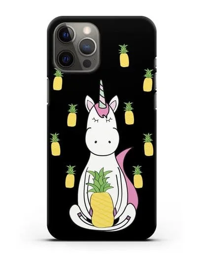 Чехол с рисунком Единорог и ананасы силиконовый для iPhone 12 Pro Max