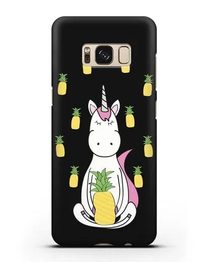 Чехол с рисунком Единорог и ананасы силиконовый для Samsung Galaxy S8 Plus [SM-G955F]