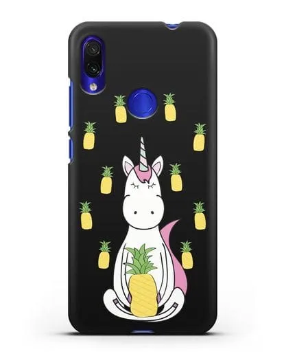 Чехол с рисунком Единорог и ананасы силиконовый для Xiaomi Redmi Note 7
