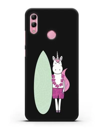 Чехол с рисунком Единорог и доска для виндсерфинга силиконовый для Honor 10 Lite