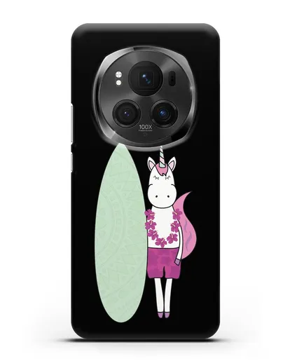 Чехол с рисунком Единорог и доска для виндсерфинга силиконовый для Honor Magic 6 Pro