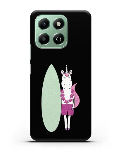 Чехол с рисунком Единорог и доска для виндсерфинга силиконовый для Honor X6b