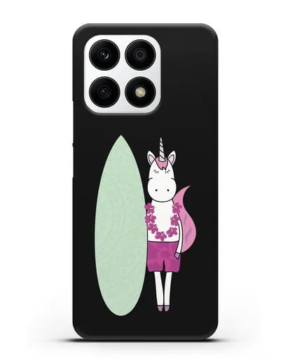 Чехол с рисунком Единорог и доска для виндсерфинга силиконовый для Honor X8a