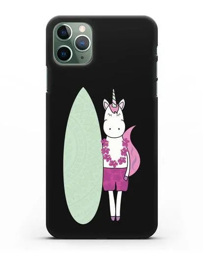 Чехол с рисунком Единорог и доска для виндсерфинга силиконовый для iPhone 11 Pro Max