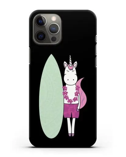 Чехол с рисунком Единорог и доска для виндсерфинга силиконовый для iPhone 12 Pro Max