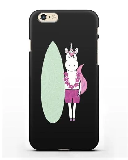 Чехол с рисунком Единорог и доска для виндсерфинга силиконовый для iPhone 6
