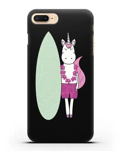 Чехол с рисунком Единорог и доска для виндсерфинга силиконовый для iPhone 8 Plus