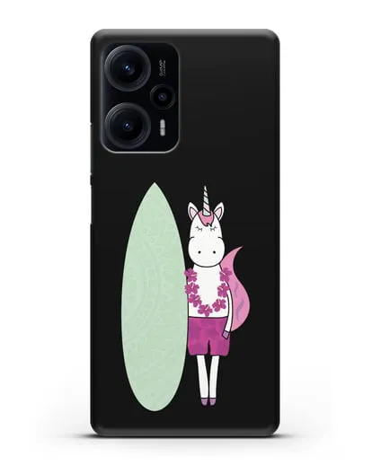 Чехол с рисунком Единорог и доска для виндсерфинга силиконовый для Xiaomi Poco F5