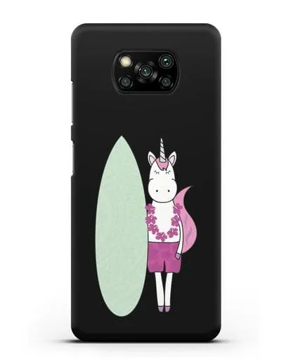 Чехол с рисунком Единорог и доска для виндсерфинга силиконовый для Xiaomi Poco X3
