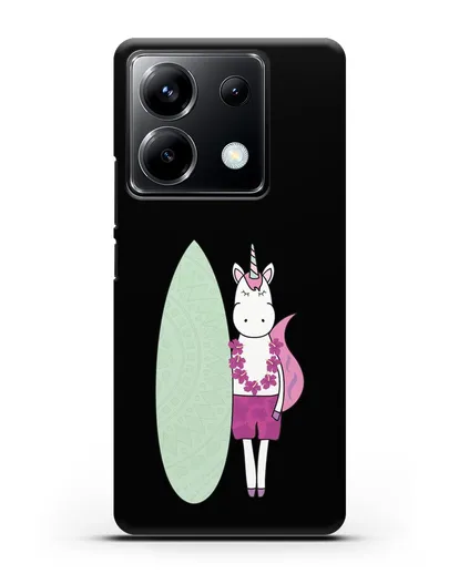 Чехол с рисунком Единорог и доска для виндсерфинга силиконовый для Xiaomi Poco X6
