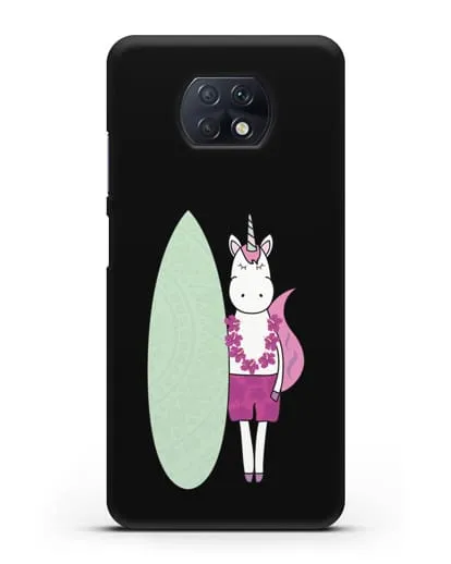 Чехол с рисунком Единорог и доска для виндсерфинга силиконовый для Xiaomi Redmi Note 9T