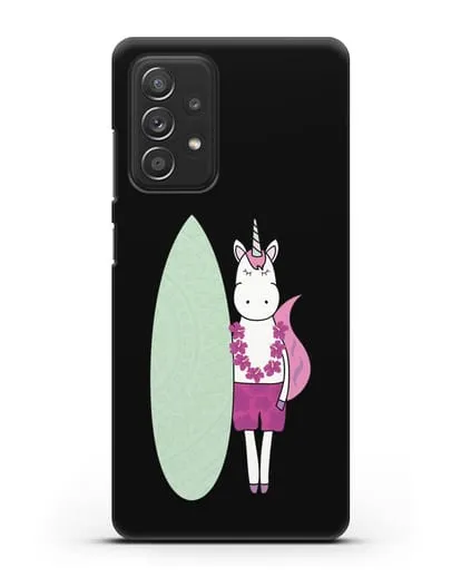 Чехол с рисунком Единорог и доска для виндсерфинга силиконовый для Samsung Galaxy A53