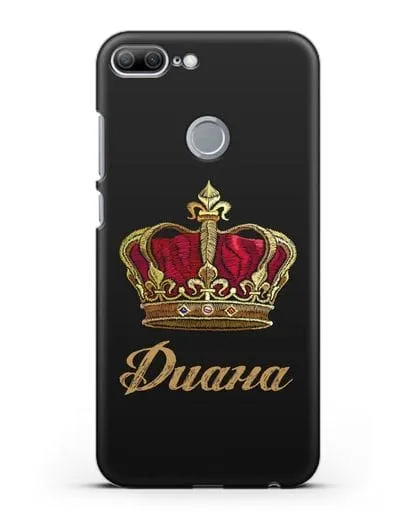 Чехол Красная корона с именем, фамилией силиконовый для Honor 9 Lite