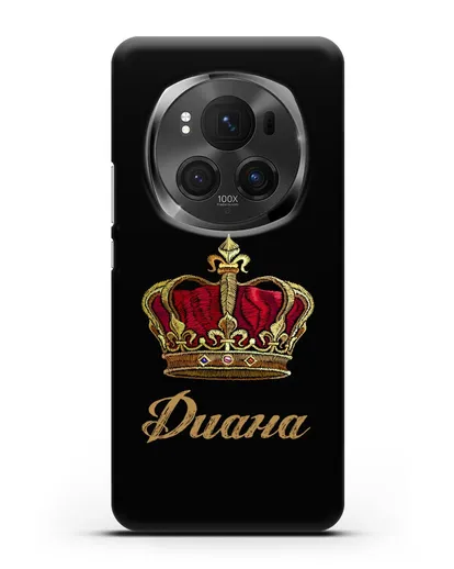 Чехол Красная корона с именем, фамилией силиконовый для Honor Magic 6 Pro