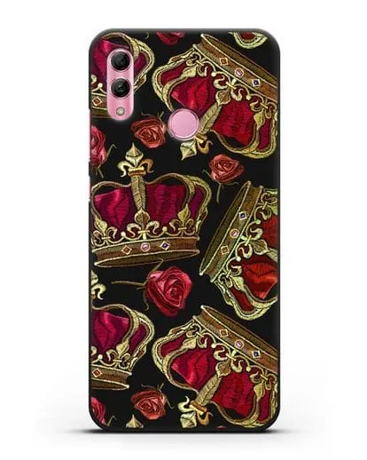 Чехол Золотые короны и красные розы силиконовый для Honor 10 Lite