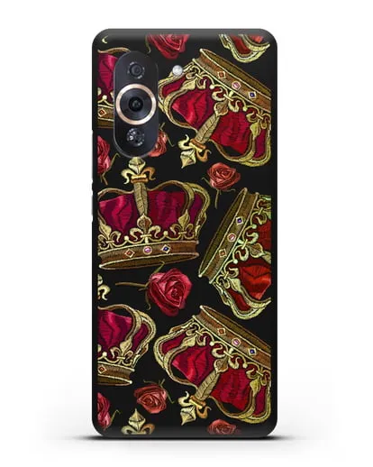 Чехол Золотые короны и красные розы силиконовый для Huawei Nova 10