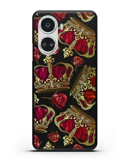 Чехол Золотые короны и красные розы силиконовый для Huawei Nova 10 SE