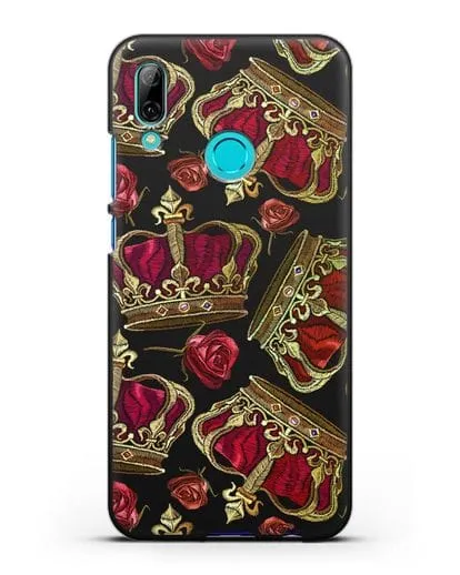 Чехол Золотые короны и красные розы силиконовый для Huawei P Smart 2019