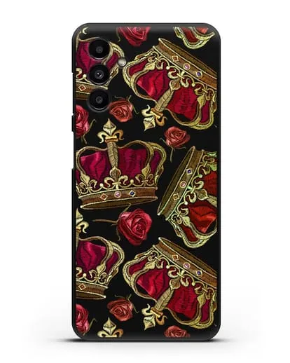 Чехол Золотые короны и красные розы силиконовый для Samsung Galaxy A13 5G [SM-A136]