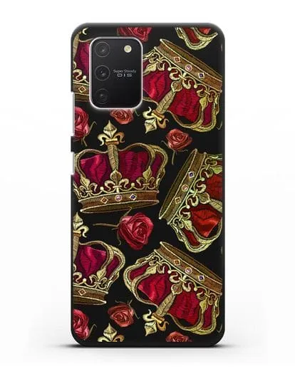 Чехол Золотые короны и красные розы силиконовый для Samsung Galaxy S10 lite [SM-G770F]