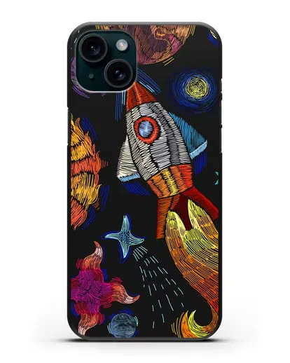 Чехол Космическая одиссея силиконовый для iPhone 15 Plus