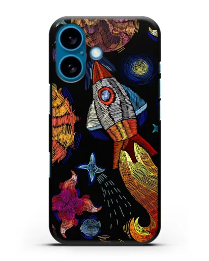 Чехол Космическая одиссея силиконовый для iPhone 16