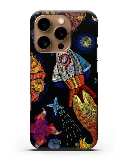 Чехол Космическая одиссея силиконовый для iPhone 16 Pro