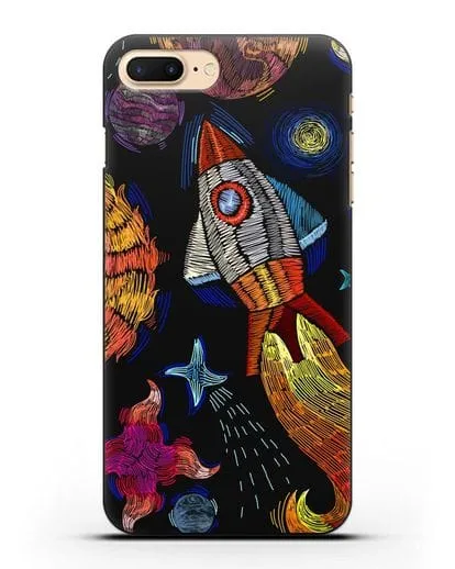 Чехол Космическая одиссея силиконовый для iPhone 8 Plus