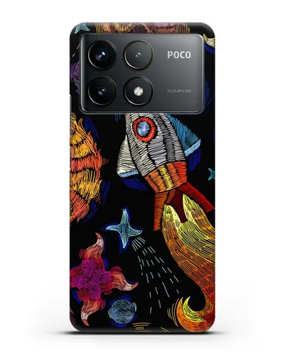 Чехол Космическая одиссея силиконовый для Xiaomi Poco F6 Pro