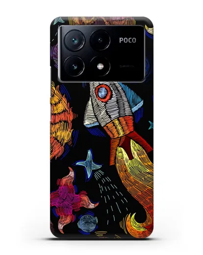 Чехол Космическая одиссея силиконовый для Xiaomi Poco X6 Pro