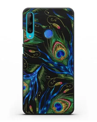 Чехол Перья павлина силиконовый для Honor 9C