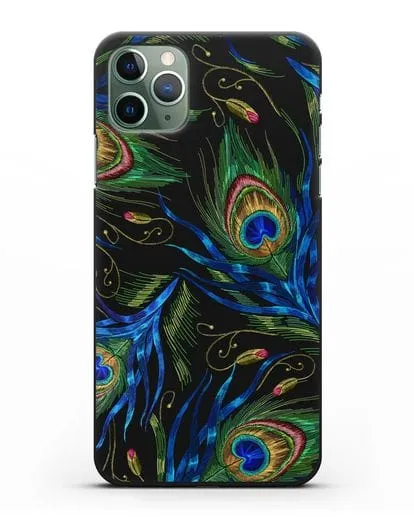 Чехол Перья павлина силиконовый для iPhone 11 Pro Max