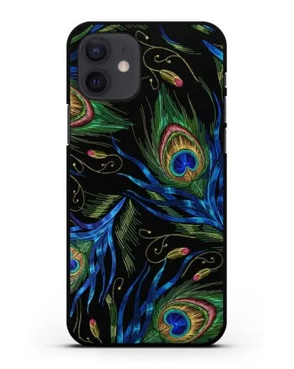 Чехол Перья павлина силиконовый для iPhone 12