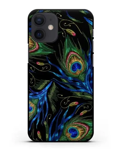 Чехол Перья павлина силиконовый для iPhone 12 mini