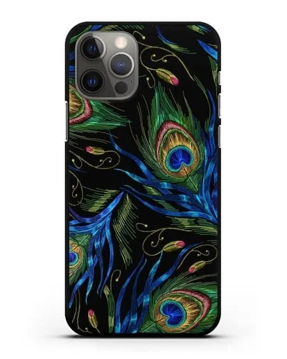Чехол Перья павлина силиконовый для iPhone 12 Pro